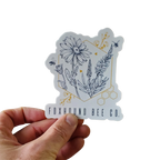 Abstract Flowers Vinyl Sticker