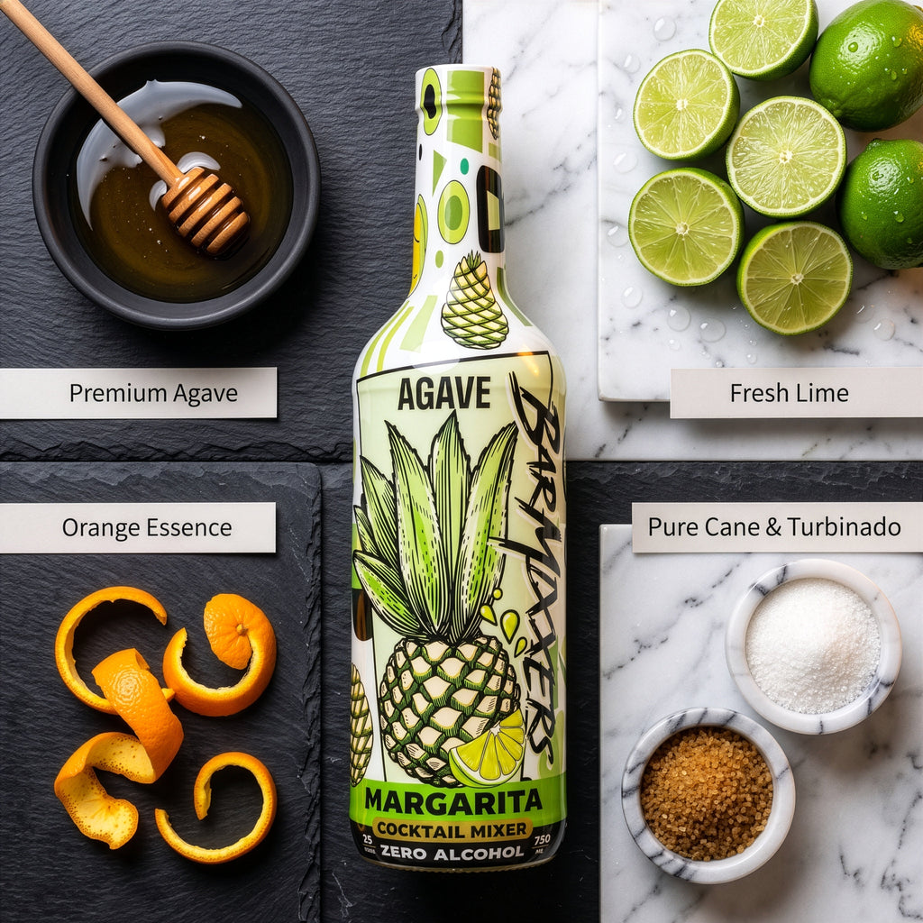 BarMixxers Premium Classic Agave Elixir | Zero-Proof Botanical Mixer | 750ml