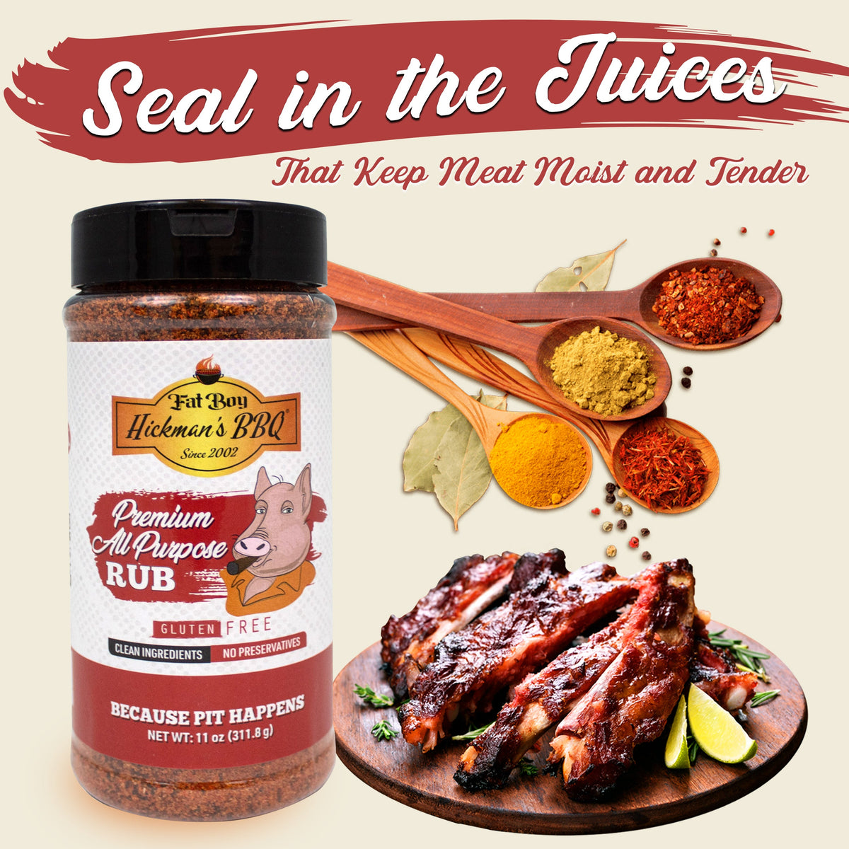 Premium All Purpose Gluten Free Keto Friendly BBQ Rub 8.6 oz