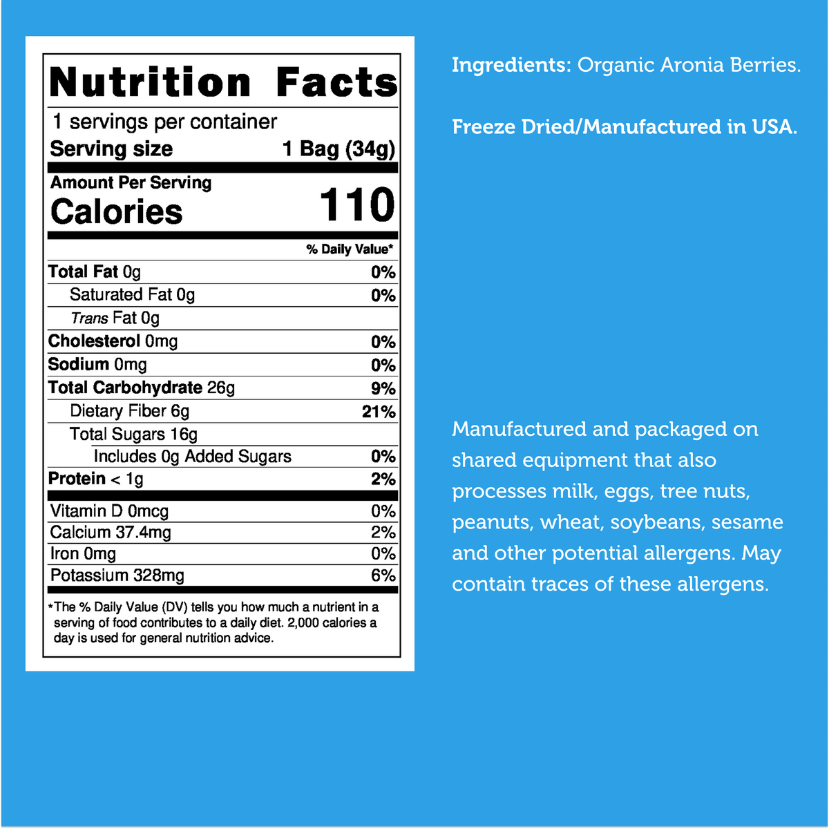Freeze Dried Organic Aronia Berries