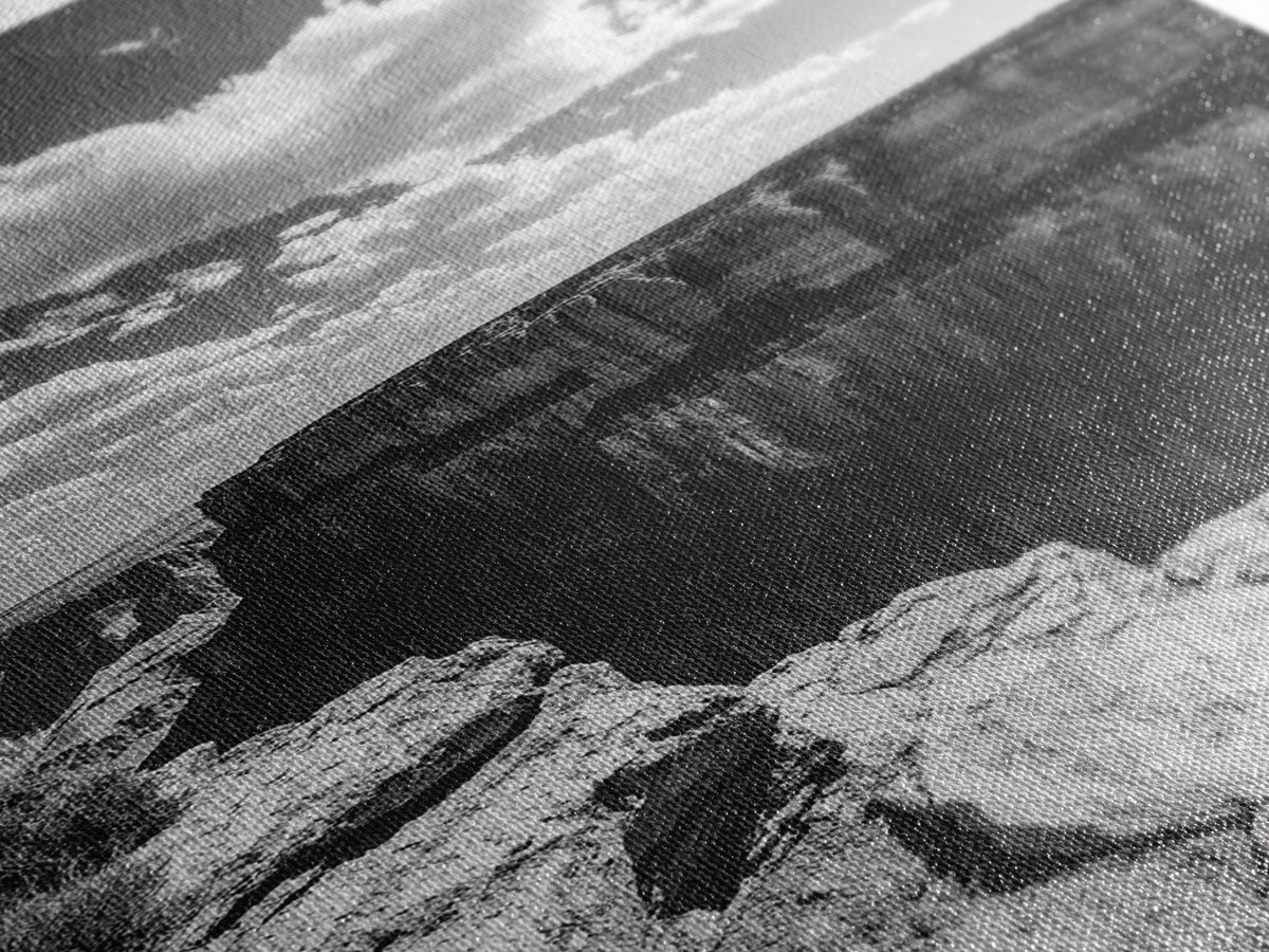 Grand Canyon, Desert, Clouds, Depth - Epic canyon view, Canvas Print, adventurous living room centerpiece, nature-inspired wall art