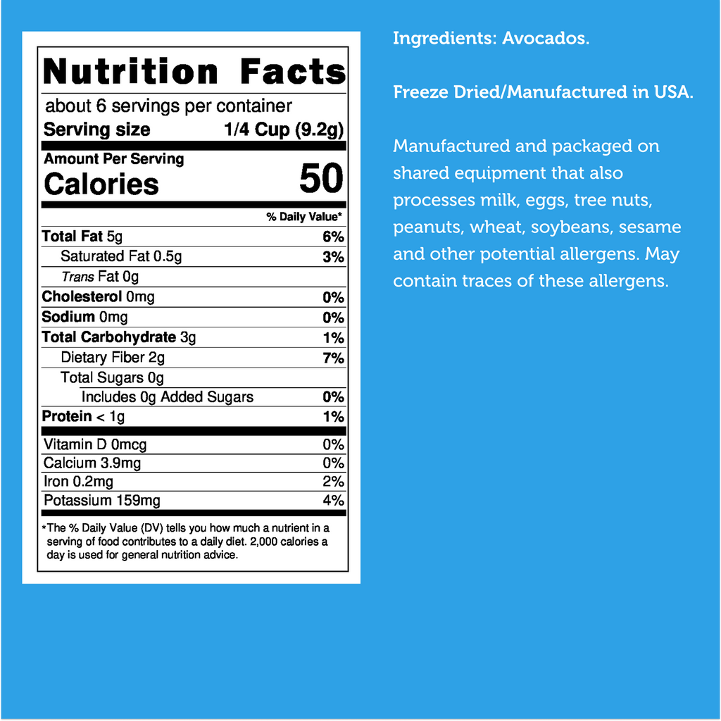 Freeze Dried Avocado Slices