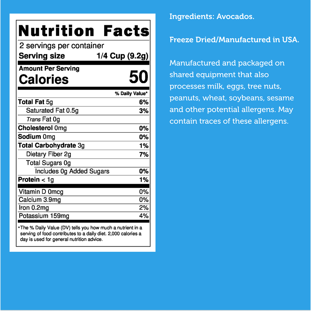 Freeze Dried Avocado Slices