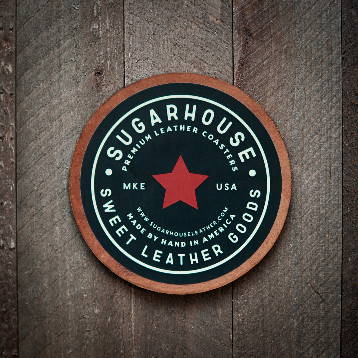 Kentucky Bronco Leather Coaster