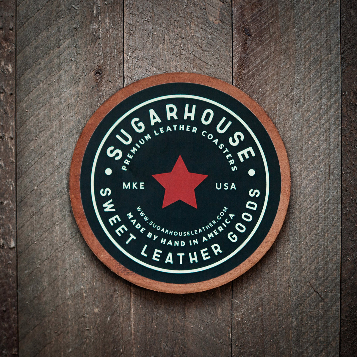 Old Fashioned Orginial American Cocktail Leather Coaster