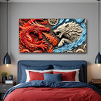 Dragon and Wolf Wall Art V