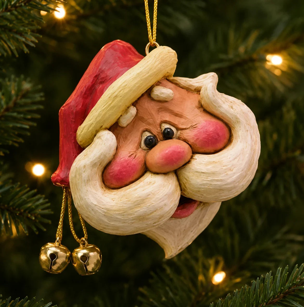 Large Santa Head with Handlebar Moustache | Bert Anderson Collection