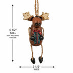 Moose with Gift Box Ornament | Bert Anderson Collection