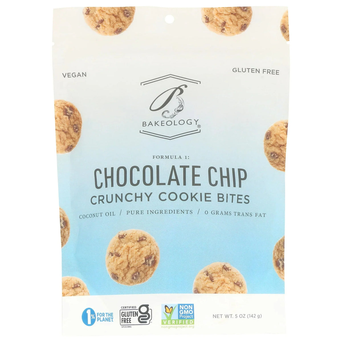 Bakeology Chocolate Cookie Bites - Dairy-Free, Gluten-Free, Kosher - 5 oz (Case of 8)