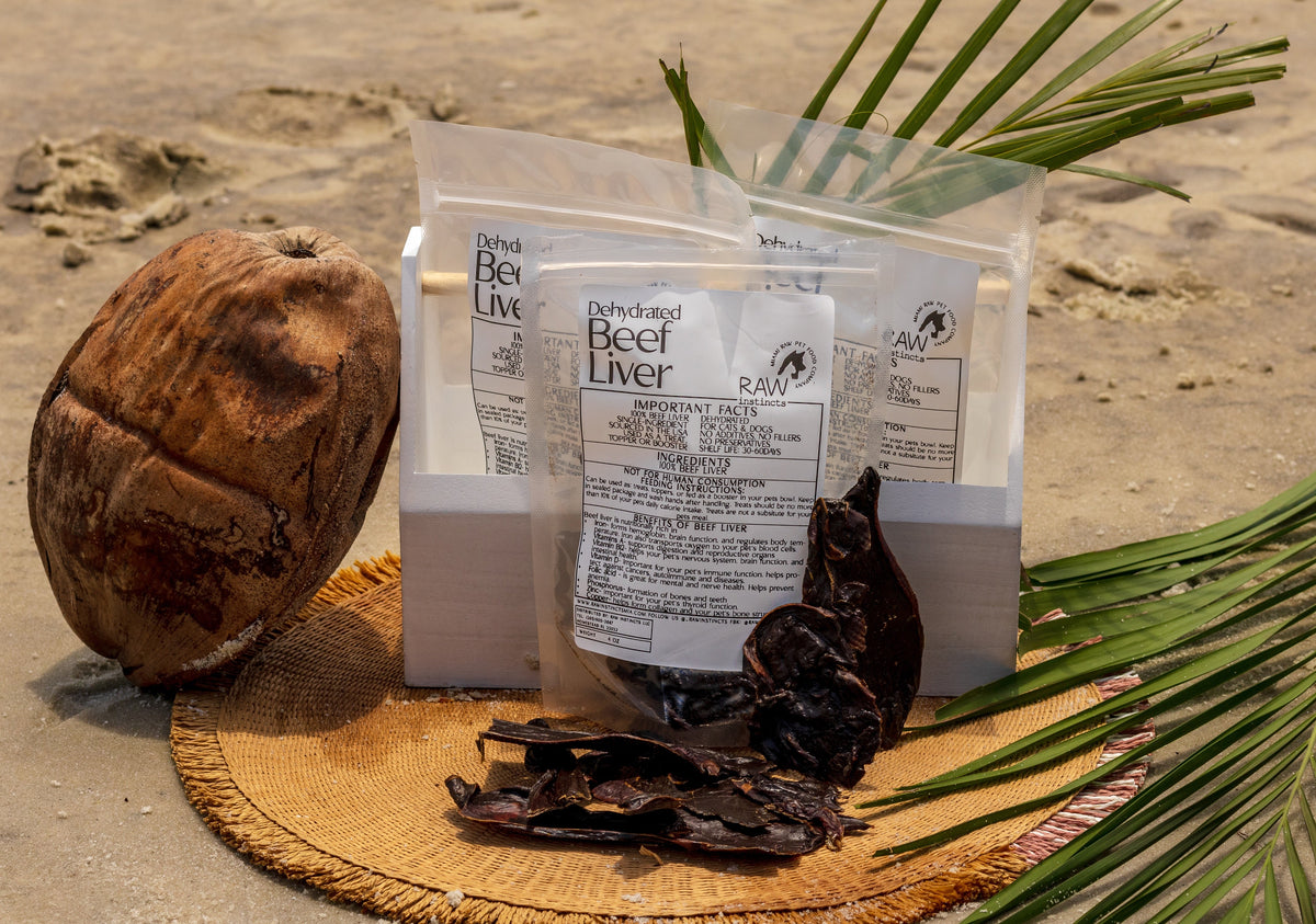 Dehydrated Beef Liver for Cats & Dogs — 100% Single Ingredient | Raw Instincts Florida | 3.5 oz