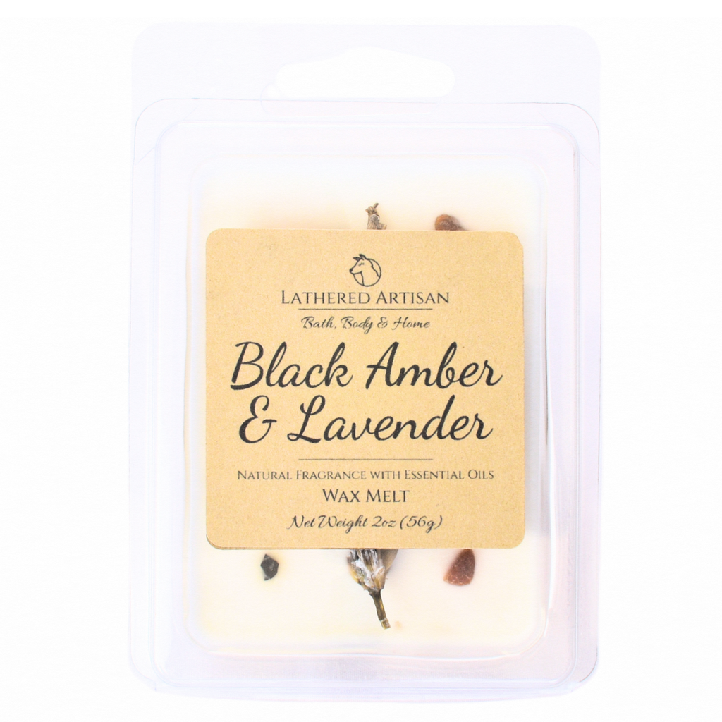 Black Amber & Lavender | Natural Fragrance with Essential Oils | Wax Melts
