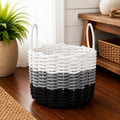 Black, Gray & White Ombre Rope Basket
