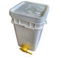 Bottling Bucket and Lid with Pre-Drilled Hole and Valve