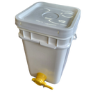 Bottling Bucket and Lid with Pre-Drilled Hole and Valve