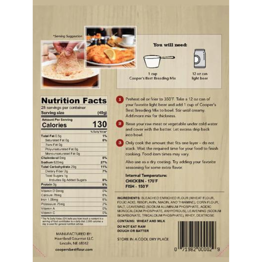 Cooper's Best Breading Mix | Pack of 6 | 2.5 lb | Cooper's Best Flour | CB1015