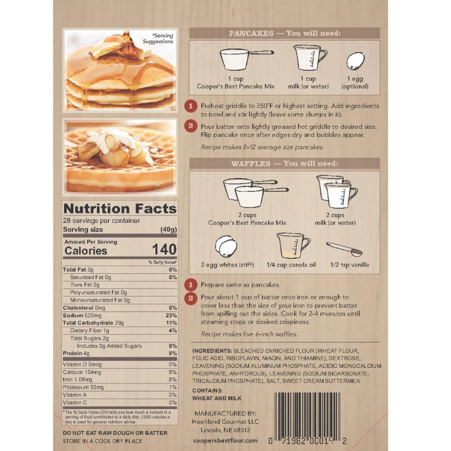 Cooper's Best Buttermilk Pancake Mix | Pack of 3 | 2.5 lb | Cooper's Best Flour | CB1005