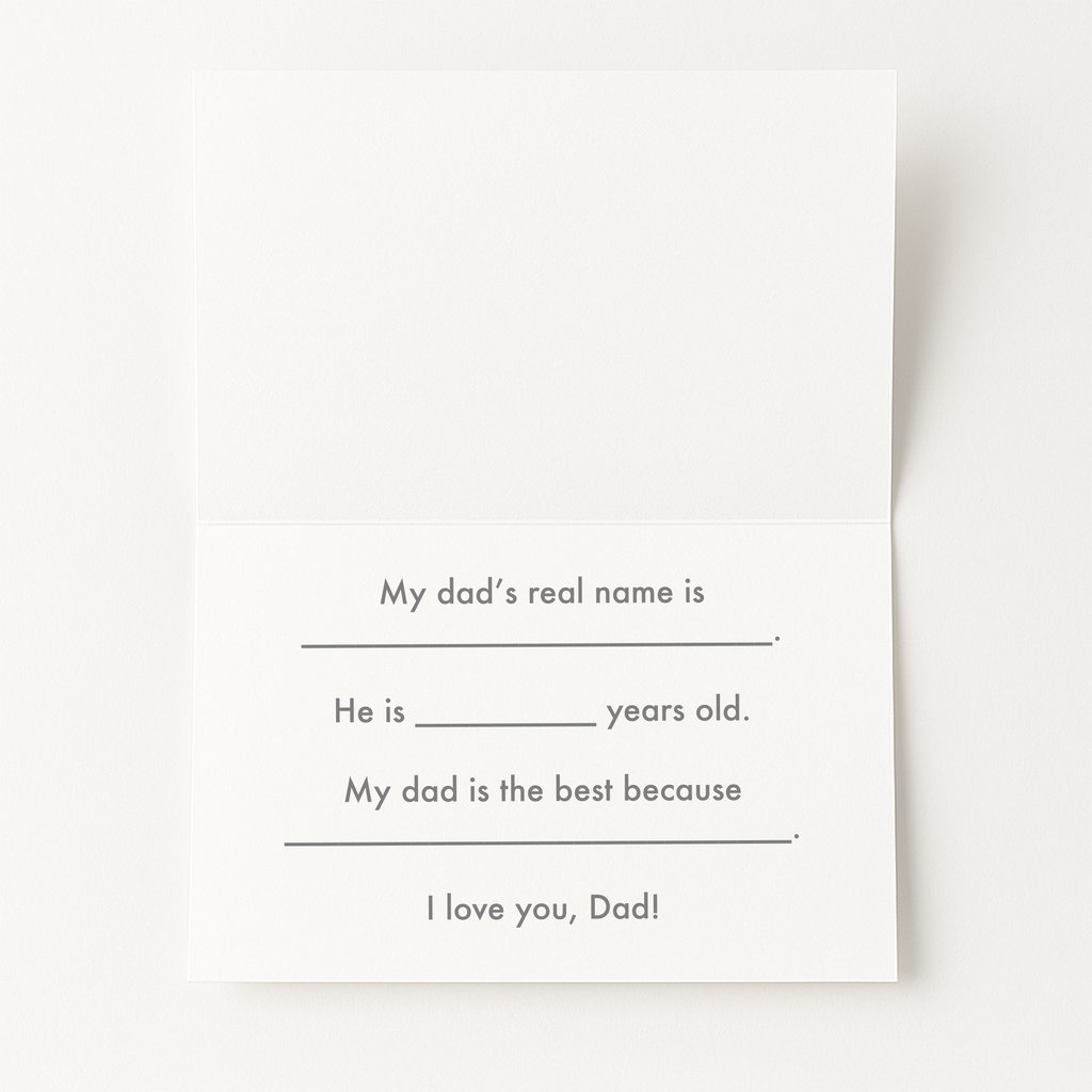 DAD Cut-Out Card – DIY Father’s Day Kit (Physical Card + Printable Template) - Father's Day Themed