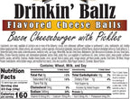 Bacon Cheeseburger with Pickles Flavored Cheese Balls