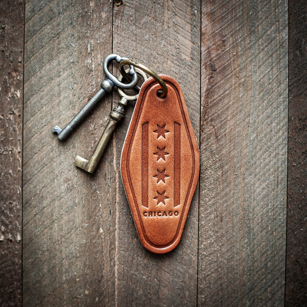 Chicago Stars Leather Keychain Motel Style