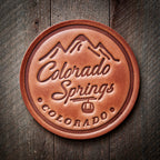 Colorado Springs Leather Coaster