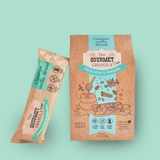Cinnamon Vanilla Almond Granola Bars | Pack of 6 | Gluten, Dairy, & Soy Free | The Gourmet Granola