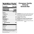 Cinnamon Vanilla Almond Granola Bars | Pack of 6 | Gluten, Dairy, & Soy Free | The Gourmet Granola