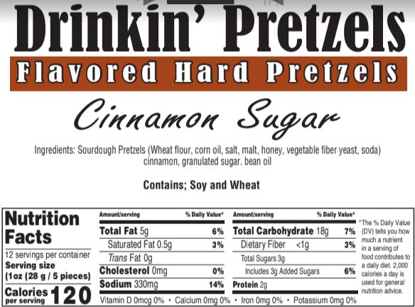 Drinkin' Pretzel - Cinnamon Sugar