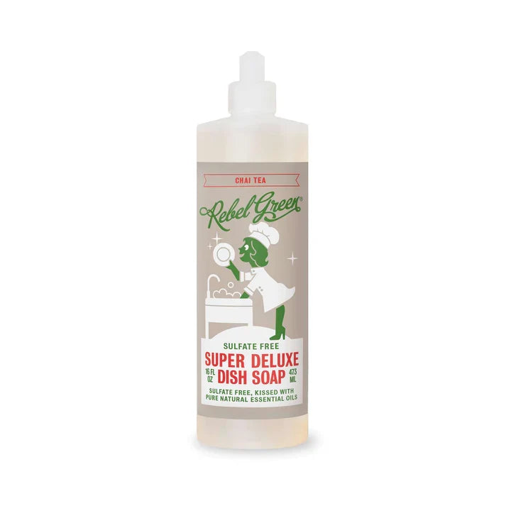 Rebel Green - Dish Soap Chai Tea (Pack of 4-16 Fl Oz)