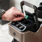 Line1 Espresso and Coffee Machine: Champagne & Onyx