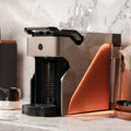 Line1 Espresso and Coffee Machine: Champagne & Saddle