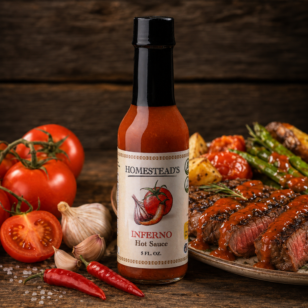 HOMESTEAD'S Inferno Hot Sauce, Italian-Inspired, Kosher