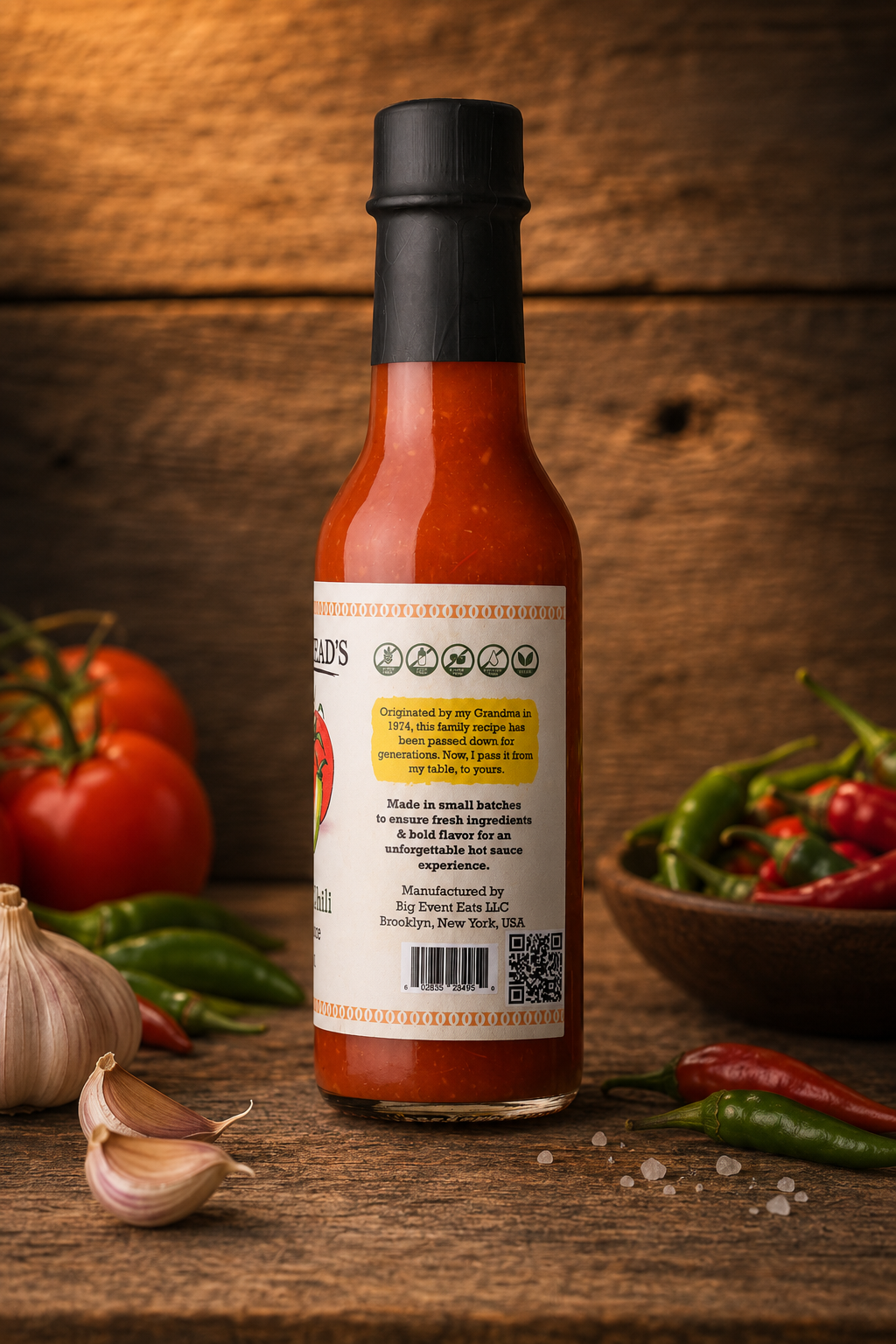 HOMESTEAD'S Green Chili Hot Sauce, All-Natural, Farm-to-Table