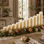 3x10 Inch White Beeswax Pillar Candle