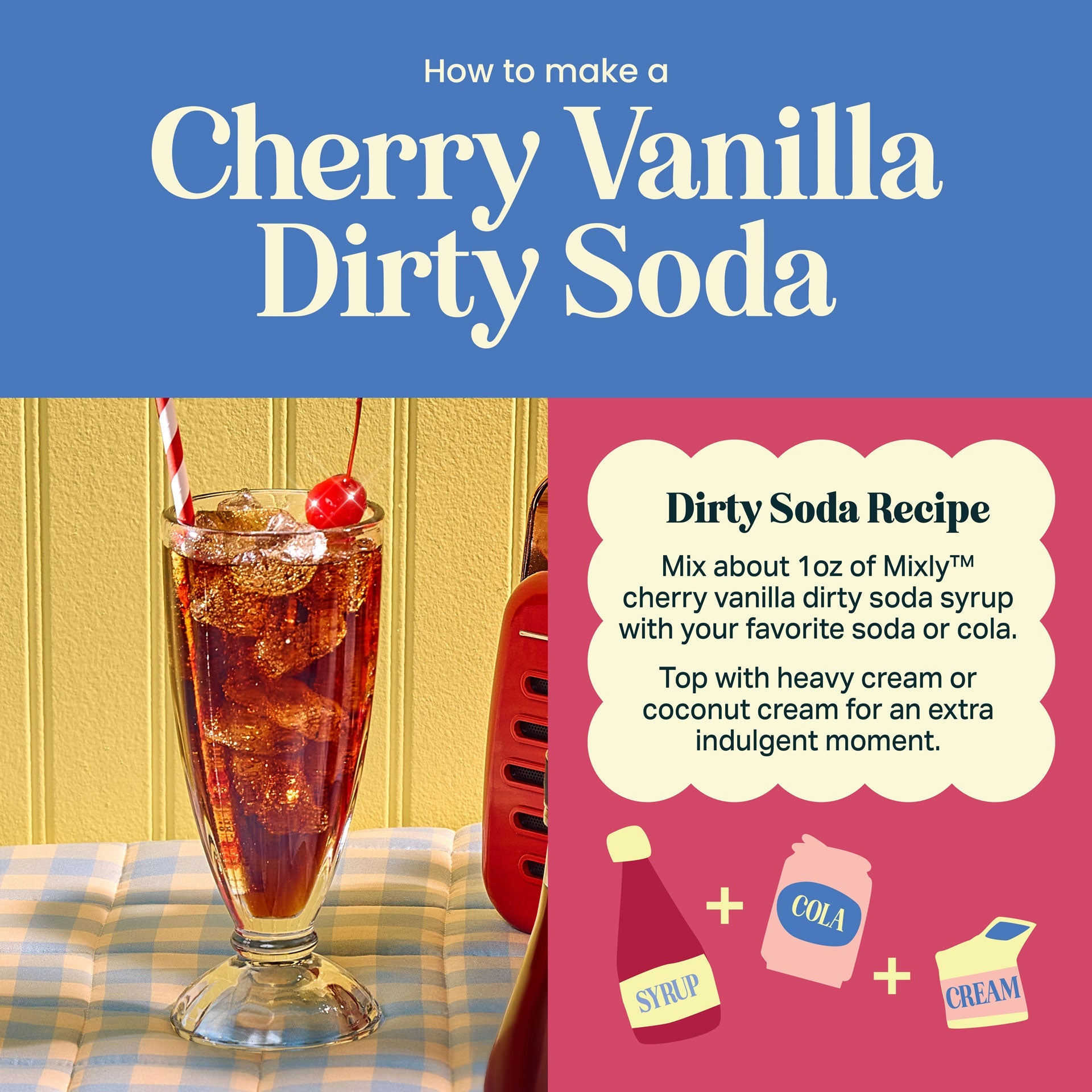 Cherry Vanilla Dirty Soda Syrup