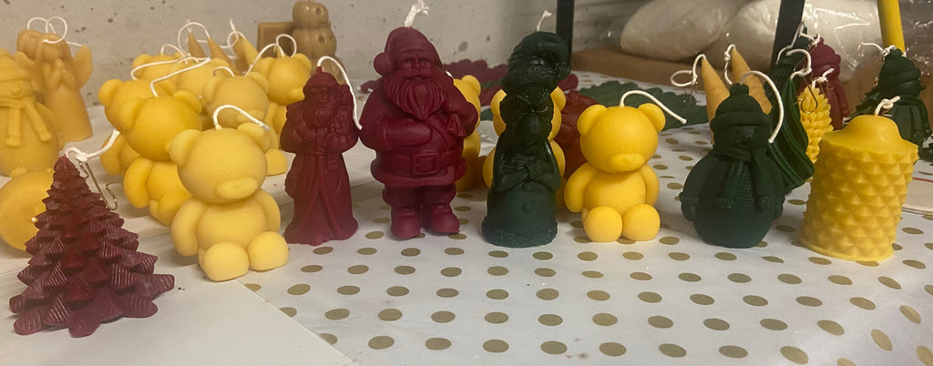 Big Red Beeswax Santa Candle