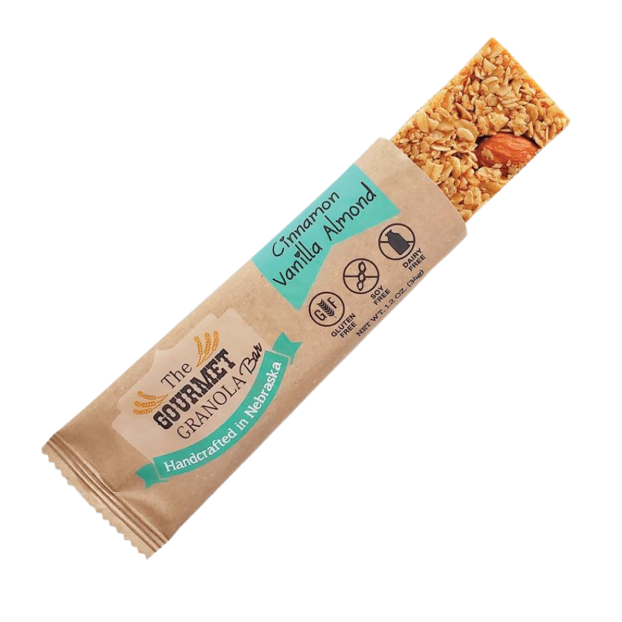 Cinnamon Vanilla Almond Granola Bars | Pack of 6 | Gluten, Dairy, & Soy Free | The Gourmet Granola