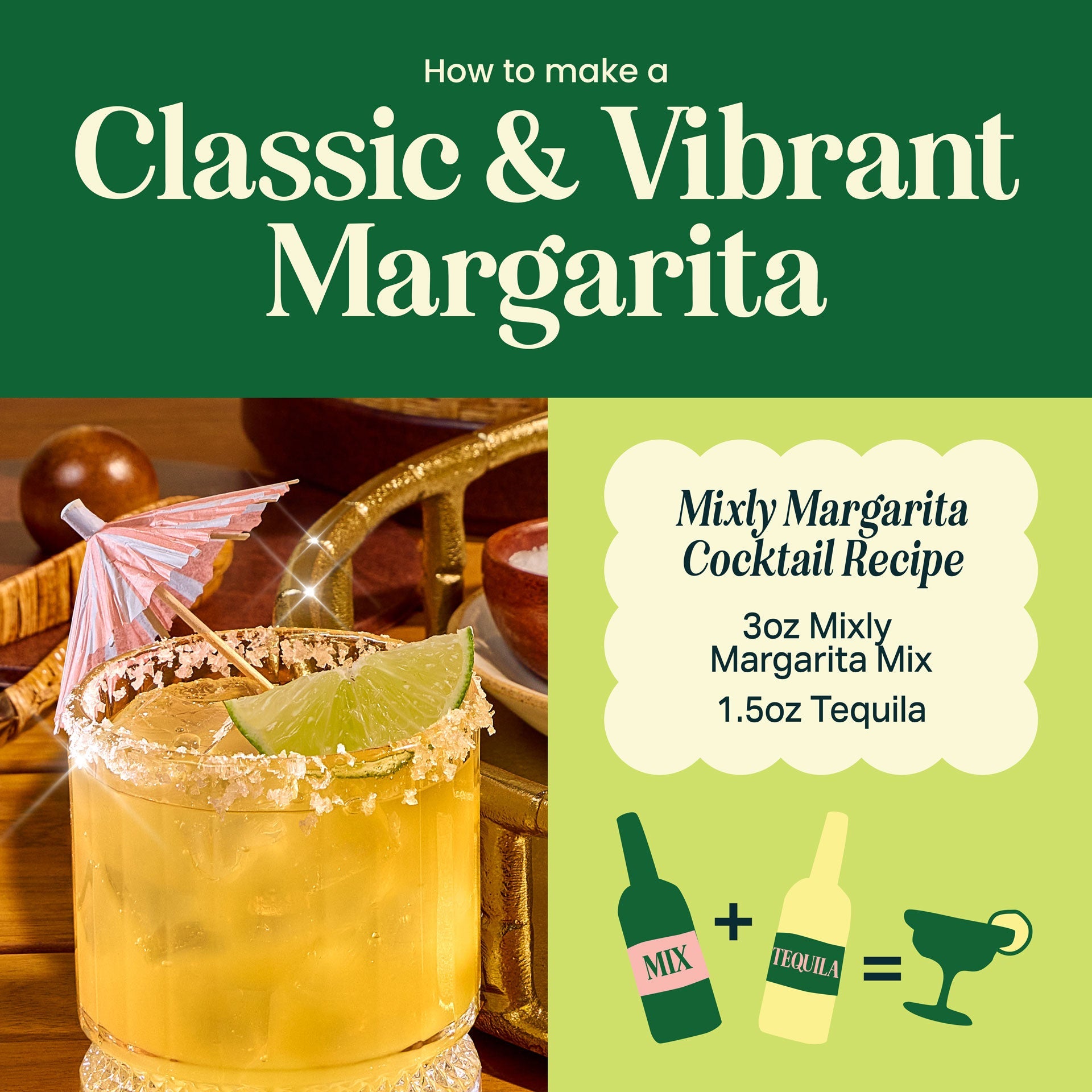 Classic & Vibrant Margarita Cocktail & Mocktail Mixer