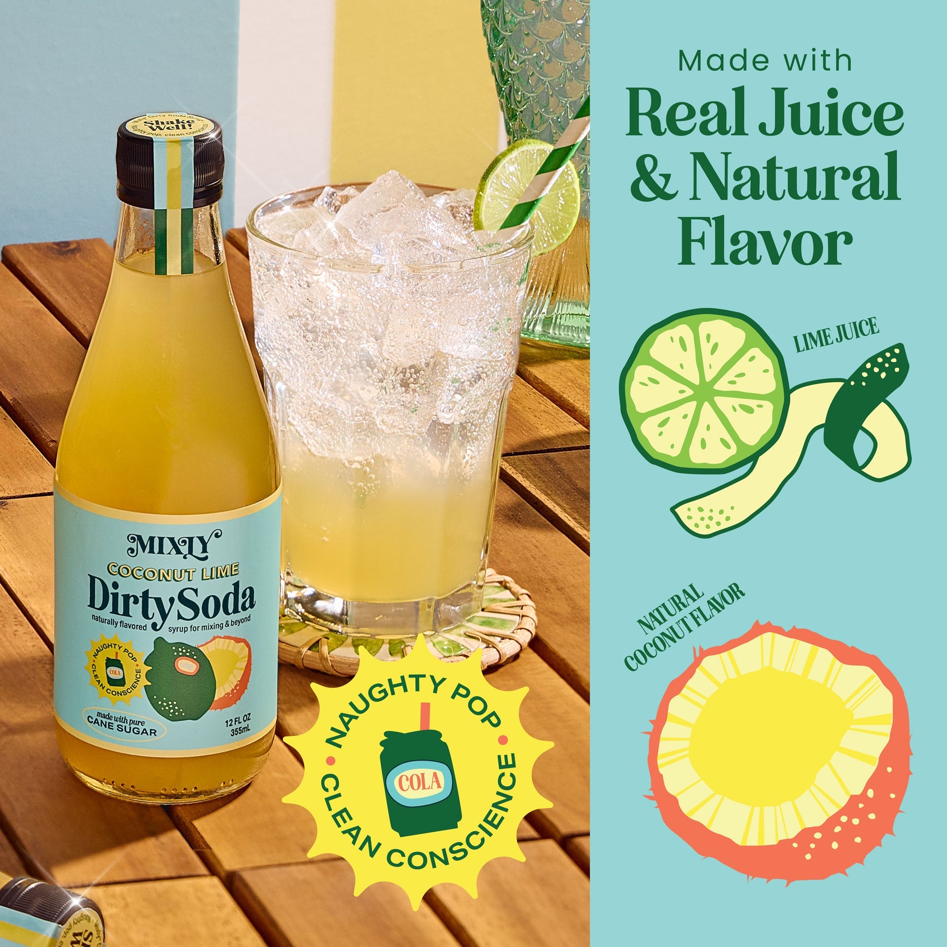 Coconut Lime Dirty Soda Syrup