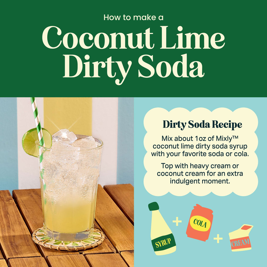 Coconut Lime Dirty Soda Syrup