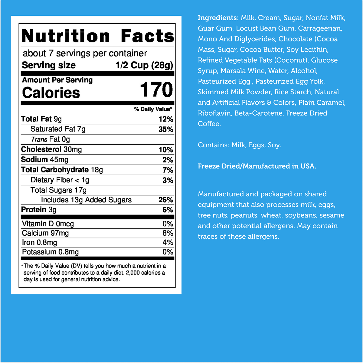 Freeze Dried Gelato - Coffee Chocolate Chip