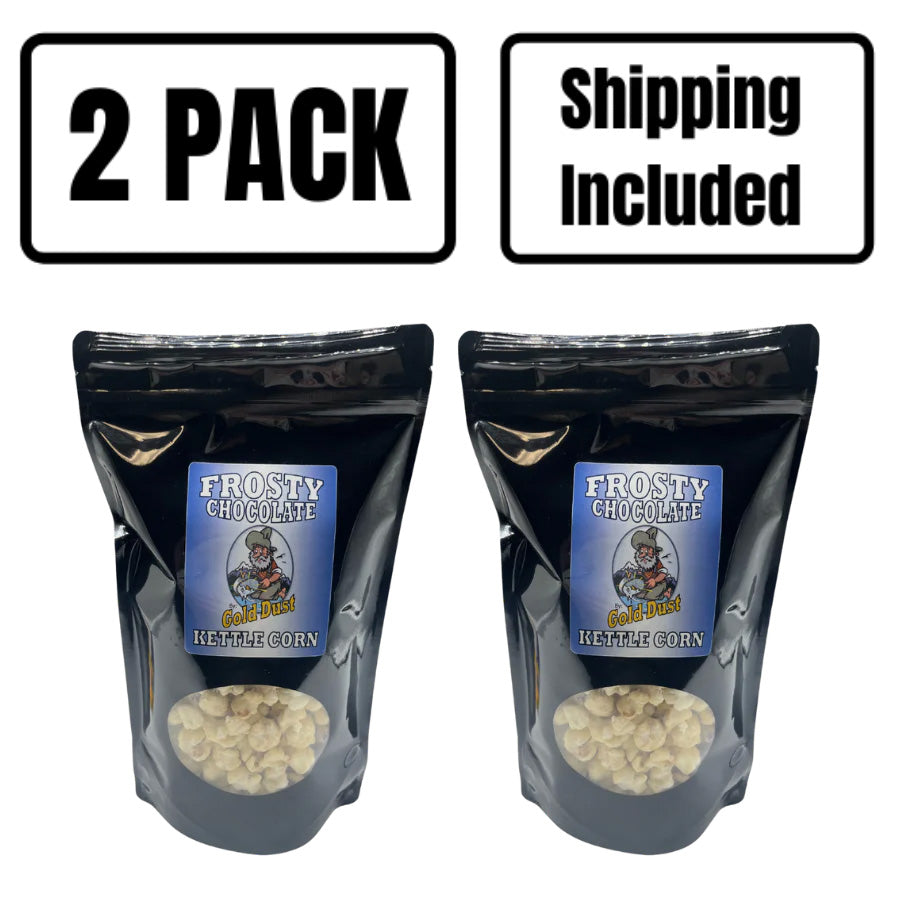 White Chocolate Covered Kettle Corn | Pack of 2 | 6 oz | Non-GMO & Gluten Free | Shipping Included | Gold Dust Kettle Corn