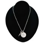 Nebraska State Charm Necklace With Meadowlark Bird Design | Multiple Colors | Silver Chain | 24" Chain and 1" Charm | Create