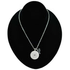 Nebraska State Charm Necklace With Meadowlark Bird Design | Multiple Colors | Silver Chain | 24" Chain and 1" Charm | Create
