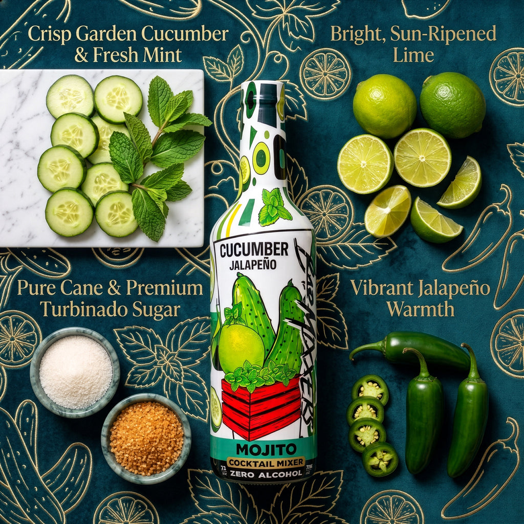 BarMixxers Premium Spicy Cucumber Elixir | Zero-Proof Botanical Mixer | 750ml
