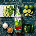 BarMixxers Premium Spicy Cucumber Elixir | Zero-Proof Botanical Mixer | 750ml