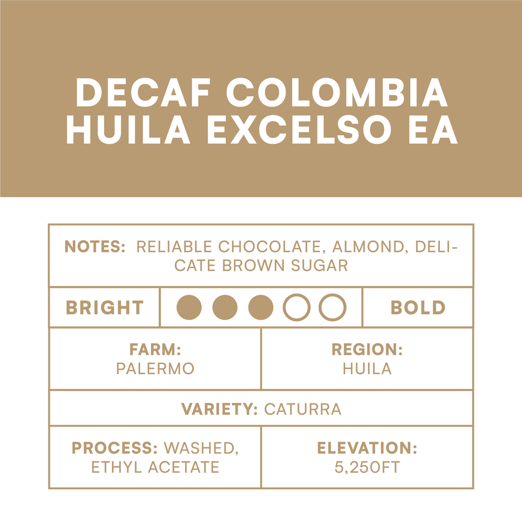 Decaf Colombia Huila Excelso EA