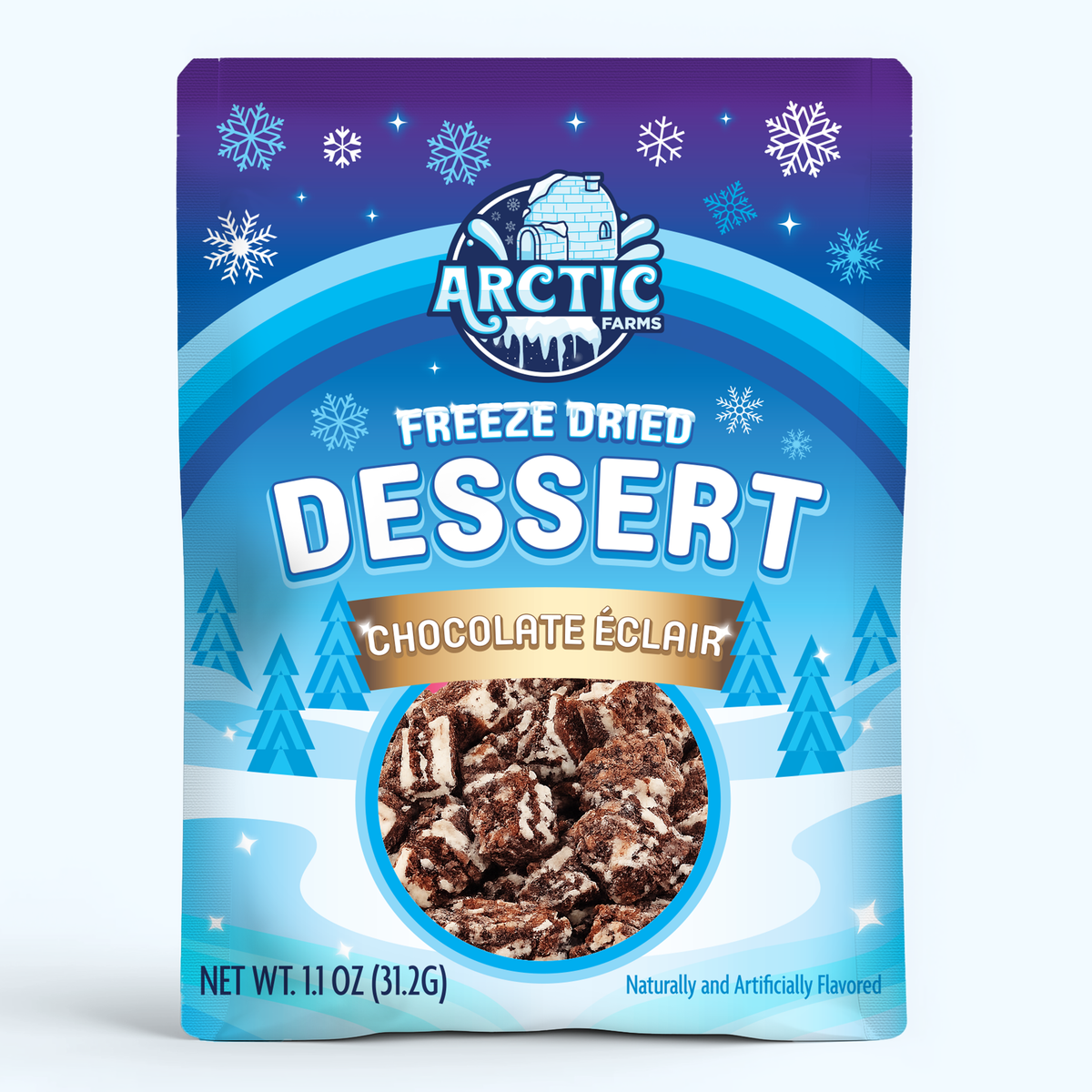 Freeze Dried Chocolate Éclair Desert Ice Cream Bar Bites