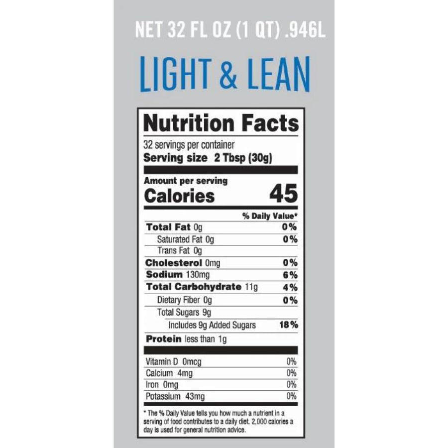 Light and Lean Dorothy Lynch Salad Dressing | Case of 12 | 32 oz | Gluten Free