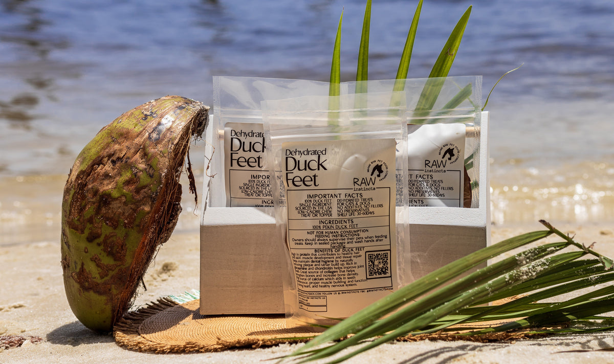 Dehydrated Duck Feet for Dogs & Cats — 100% Pekin Duck | Raw Instincts USA