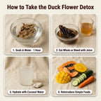Duck Flower Detox - Flor de Pato, Palo Guaco, Dr Sebi Approved Alkaline Herbal Cleanse